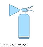 Extinguisher Icon. Thin Line With Blue Fill Design. Vector Illustration. Стоковая иллюстрация, агентство Ingram Publishing / Фотобанк Лори