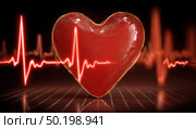 A heart with a red line around it. Стоковое AI-изображение, AI-художник Ярославский Максим / Фотобанк Лори