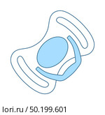 Baby Soother Icon. Thin Line With Blue Fill Design. Vector Illustration. Стоковая иллюстрация, агентство Ingram Publishing / Фотобанк Лори