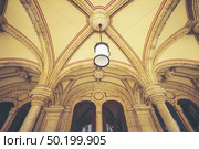  Interior of European church, vintage style. Стоковое фото, агентство Ingram Publishing / Фотобанк Лори