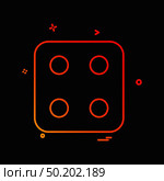 Dice icon design vector. Стоковая иллюстрация, агентство Ingram Publishing / Фотобанк Лори