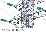 Металлическая опора высоковольтной линии электропередачи. Electric tower high voltage post. Стоковое фото, фотограф Татьяна Д / Фотобанк Лори