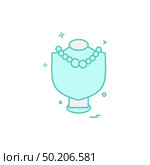 Necklace icon design vector. Стоковая иллюстрация, агентство Ingram Publishing / Фотобанк Лори