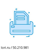 Printer icon design vector. Стоковая иллюстрация, агентство Ingram Publishing / Фотобанк Лори