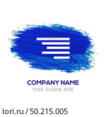 Document align icon - Blue watercolor background. Стоковая иллюстрация, агентство Ingram Publishing / Фотобанк Лори
