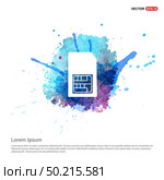 Sim card icon - Watercolor Background. Стоковая иллюстрация, агентство Ingram Publishing / Фотобанк Лори