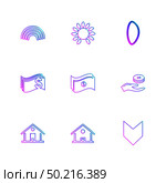 rainbow , flower , dollar,  money , coin , home , ecology , sun , cloud , rain , weather , icon, vector, design,  flat,  collection, style, creative,  icons , sky , pointer , mouse , tree , enviroment , cloudy,icon, vector, design,  flat,  collection, style, creative,  icons. Стоковая иллюстрация, агентство Ingram Publishing / Фотобанк Лори