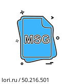 MSG file type icon design vector. Стоковая иллюстрация, агентство Ingram Publishing / Фотобанк Лори