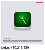 Halloween trident IconGreen Web Button - Free vector icon. Стоковая иллюстрация, агентство Ingram Publishing / Фотобанк Лори