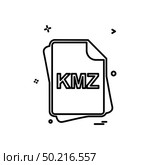 KMZ file type icon design vector. Стоковая иллюстрация, агентство Ingram Publishing / Фотобанк Лори