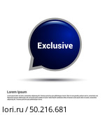 Chat bubble design with exclusive typographic design vector. Стоковая иллюстрация, агентство Ingram Publishing / Фотобанк Лори