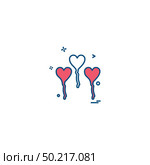 Hearts balloons icons design vector . Стоковая иллюстрация, агентство Ingram Publishing / Фотобанк Лори
