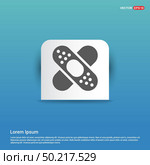Bandage icon - Blue Sticker button. Стоковая иллюстрация, агентство Ingram Publishing / Фотобанк Лори