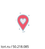 valentines location gps hotel icon vector design. Стоковая иллюстрация, агентство Ingram Publishing / Фотобанк Лори