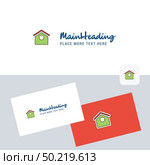 Dog house  vector logotype with business card template. Elegant corporate identity. - Vector. Стоковая иллюстрация, агентство Ingram Publishing / Фотобанк Лори