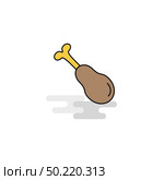 Flat Chicken lollypop Icon. Vector. Стоковая иллюстрация, агентство Ingram Publishing / Фотобанк Лори