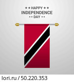 Trinidad and tobago Independence day hanging flag background. Стоковая иллюстрация, агентство Ingram Publishing / Фотобанк Лори