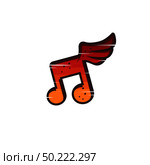 music song tune wing sign logo vector art illustration. music song tune wing sign logo vector art. Стоковая иллюстрация, агентство Ingram Publishing / Фотобанк Лори