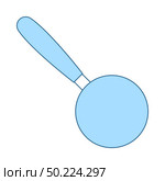 Magnifying Glass Icon. Thin Line With Blue Fill Design. Vector Illustration. Стоковая иллюстрация, агентство Ingram Publishing / Фотобанк Лори