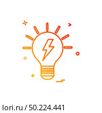 blub power electric icon vector design. Стоковая иллюстрация, агентство Ingram Publishing / Фотобанк Лори