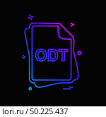 ODT file type icon design vector. Стоковая иллюстрация, агентство Ingram Publishing / Фотобанк Лори