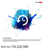 Cuckoo clock icon - Watercolor Background. Стоковая иллюстрация, агентство Ingram Publishing / Фотобанк Лори