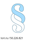 Paragraph Symbol Icon. Thin Line With Blue Fill Design. Vector Illustration. Стоковая иллюстрация, агентство Ingram Publishing / Фотобанк Лори