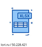xlsx file format icon vector design. Стоковая иллюстрация, агентство Ingram Publishing / Фотобанк Лори