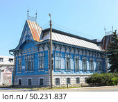 SYZRAN, Russia - August 12, 2023: Close up Exhibition hall of Chernukhin House Museum of Local Lore. Редакционное фото, фотограф Наталья Семкина / Фотобанк Лори