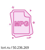 MPG file type icon design vector. Стоковая иллюстрация, агентство Ingram Publishing / Фотобанк Лори