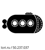 Bathyscaphe Underwater boat ship Submarine icon black color vector illustration flat style simple image. Bathyscaphe Underwater boat ship Submarine icon black color vector illustration flat style image. Стоковая иллюстрация, агентство Ingram Publishing / Фотобанк Лори
