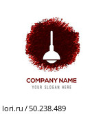 Hanging Lamp Icon - Red WaterColor Circle Splash. Стоковая иллюстрация, агентство Ingram Publishing / Фотобанк Лори