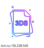 3DS file type icon design vector. Стоковая иллюстрация, агентство Ingram Publishing / Фотобанк Лори