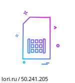 Sim card icon design vector. Стоковое фото, агентство Ingram Publishing / Фотобанк Лори