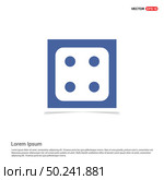 Dice Cube Icon - Blue photo Frame. Стоковая иллюстрация, агентство Ingram Publishing / Фотобанк Лори