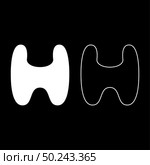 Thyroid gland Goiter Human organ Anatomy of people icon outline set white color vector illustration flat style simple image. Стоковая иллюстрация, агентство Ingram Publishing / Фотобанк Лори