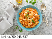Fried cabbage, bulgur and chicken breast. Стоковое фото, агентство Ingram Publishing / Фотобанк Лори