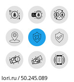 sheild , navigation , golem ,  mobile,  money , coin ,icon, vector, design,  flat,  collection, style, creative,  icons. Стоковая иллюстрация, агентство Ingram Publishing / Фотобанк Лори