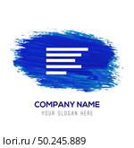 Document align icon - Blue watercolor background. Стоковая иллюстрация, агентство Ingram Publishing / Фотобанк Лори