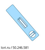 Icon Of Construction Level. Thin Line With Blue Fill Design. Vector Illustration. Стоковая иллюстрация, агентство Ingram Publishing / Фотобанк Лори
