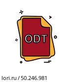 ODT file type icon design vector. Стоковая иллюстрация, агентство Ingram Publishing / Фотобанк Лори