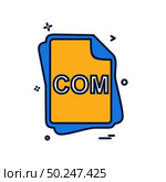 COM file type icon design vector. Стоковая иллюстрация, агентство Ingram Publishing / Фотобанк Лори