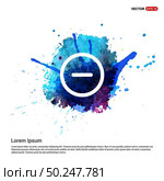 Mathematics minus icon - Watercolor Background. Стоковая иллюстрация, агентство Ingram Publishing / Фотобанк Лори