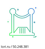 Boundary wall icon design vector. Стоковая иллюстрация, агентство Ingram Publishing / Фотобанк Лори