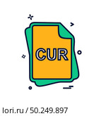 CUR file type icon design vector. Стоковая иллюстрация, агентство Ingram Publishing / Фотобанк Лори