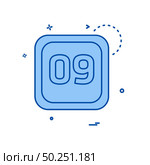 9 Date Calender icon design vector. Стоковая иллюстрация, агентство Ingram Publishing / Фотобанк Лори