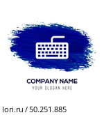 Keyboard Icon - Blue watercolor background. Стоковая иллюстрация, агентство Ingram Publishing / Фотобанк Лори