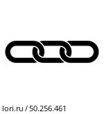 Chain links Interlock icon black color vector illustration flat style simple image. Chain links Interlock icon black color vector illustration flat style image. Стоковая иллюстрация, агентство Ingram Publishing / Фотобанк Лори