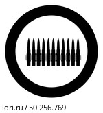 Bullets in row belt Machine gun cartridges Bandoleer War concept icon in circle round black color vector illustration flat style simple image. Bullets in row belt Machine gun cartridges Bandoleer War concept icon in circle round black color vector illustration flat style image. Стоковая иллюстрация, агентство Ingram Publishing / Фотобанк Лори