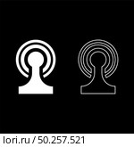 Broadcasting Wireless device Radio wave icon outline set white color vector illustration flat style simple image. Broadcasting Wireless device Radio wave icon outline set white color vector illustration flat style image. Стоковая иллюстрация, агентство Ingram Publishing / Фотобанк Лори